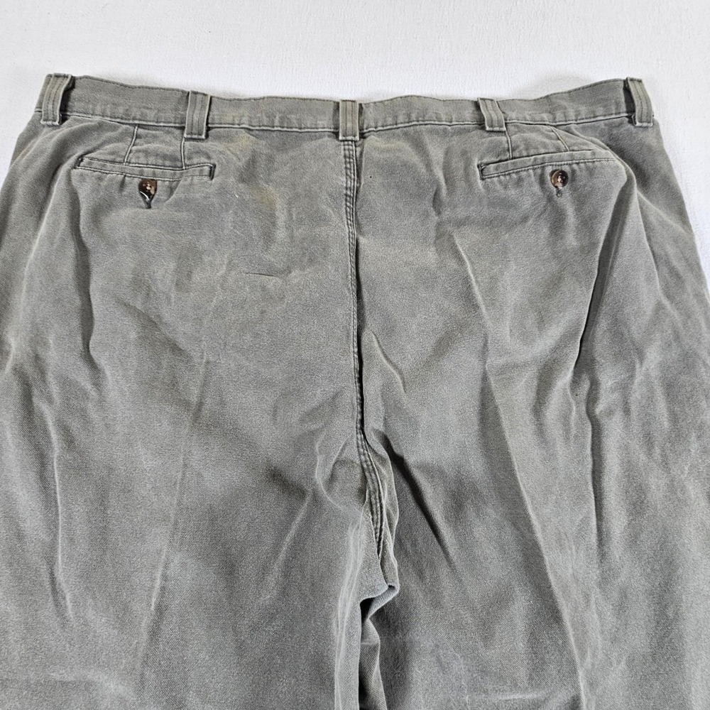 Cabelas Canvas Work Pants Mens 48 Regular Olive Grey USA Heavy Duty Rugged - Picture 8 of 8